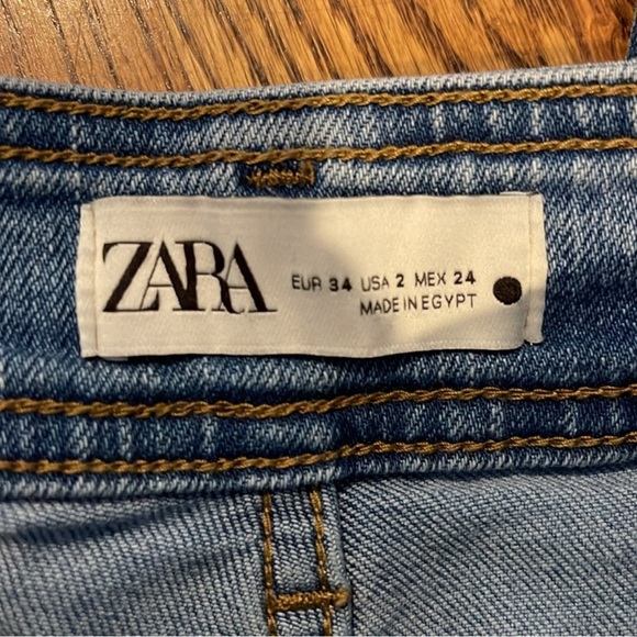 Zara Marine Wide Leg Blue Jeans - Picture 5 of 5